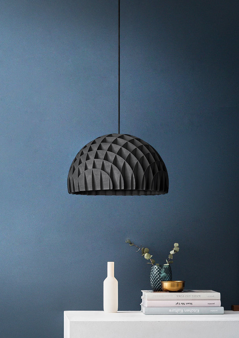 Ceiling Light Fixtures - Arc Pendant Black Plywood