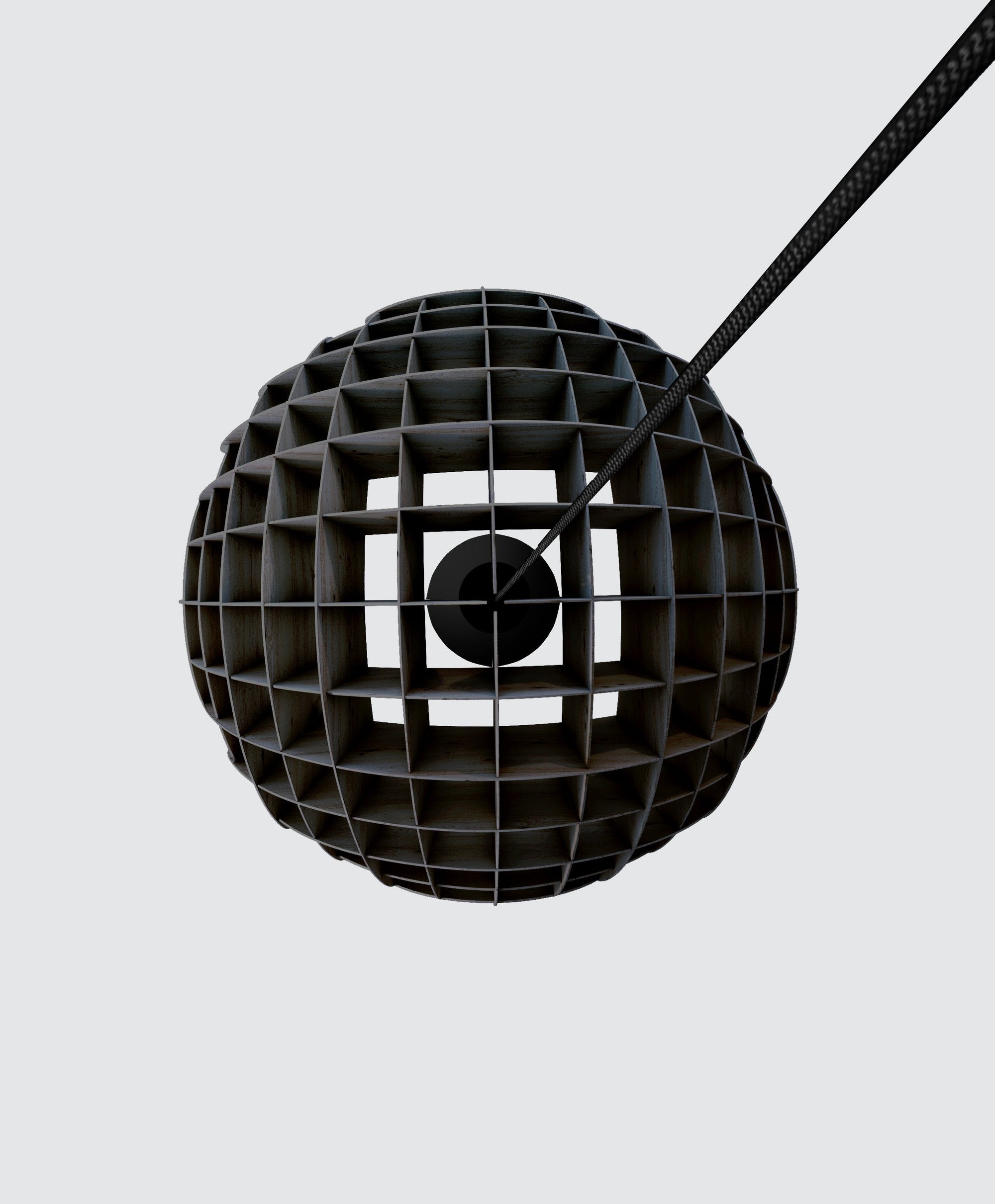 Ceiling Light Fixtures - Arc Pendant Black Plywood