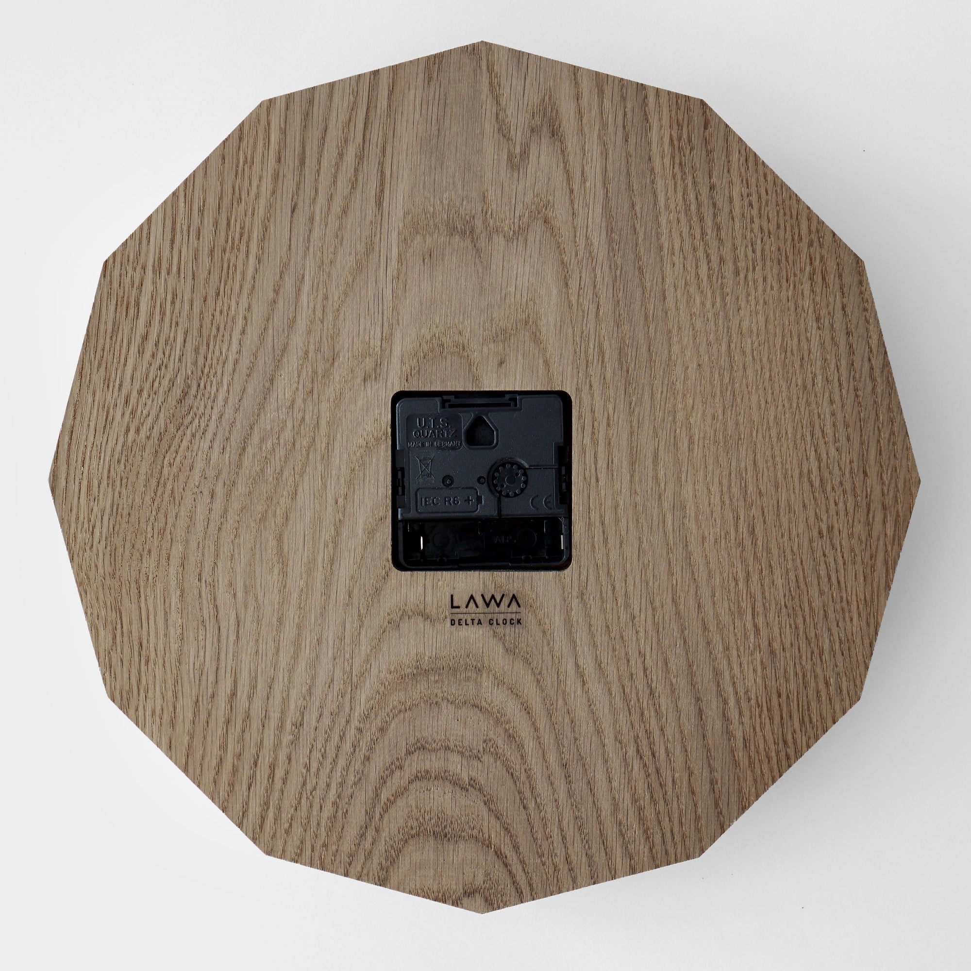 Wall Clocks - Delta Clock Smoked Oak
