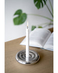 Wavy Candle Holder Chrome