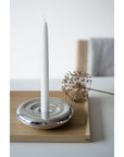 Wavy Candle Holder Chrome