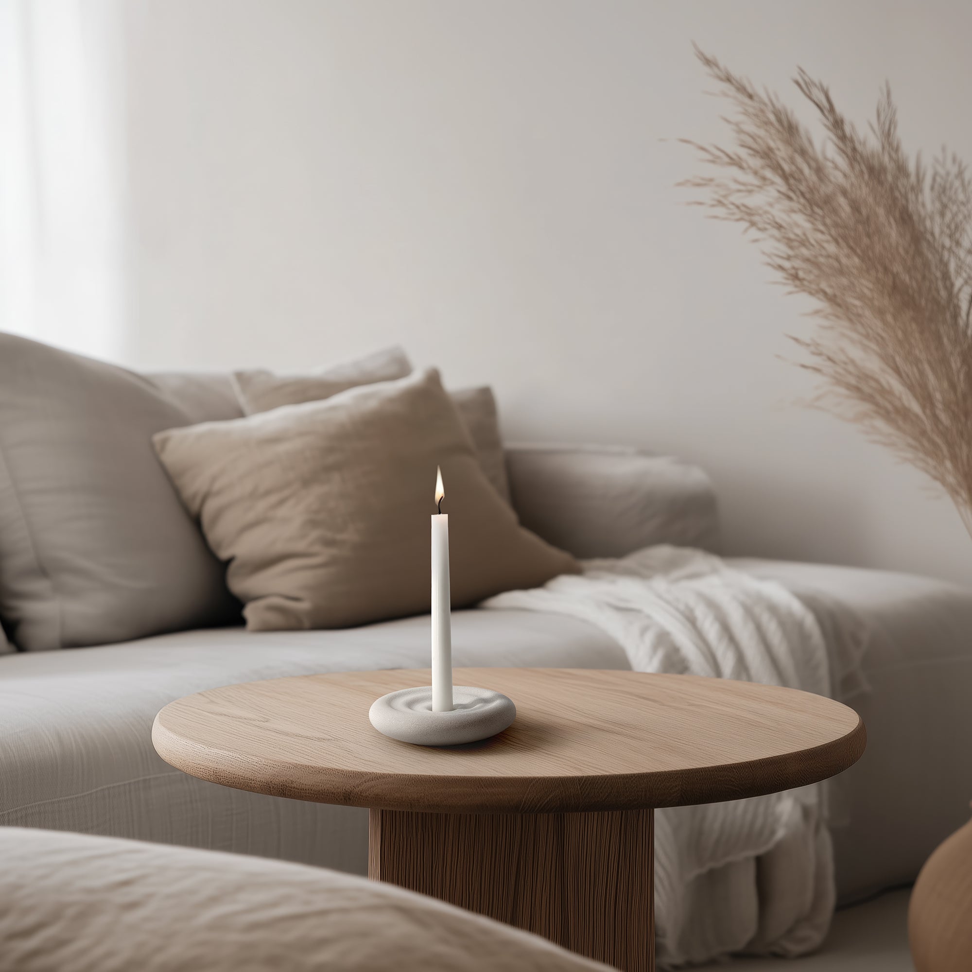 Wavy Candle Holder White