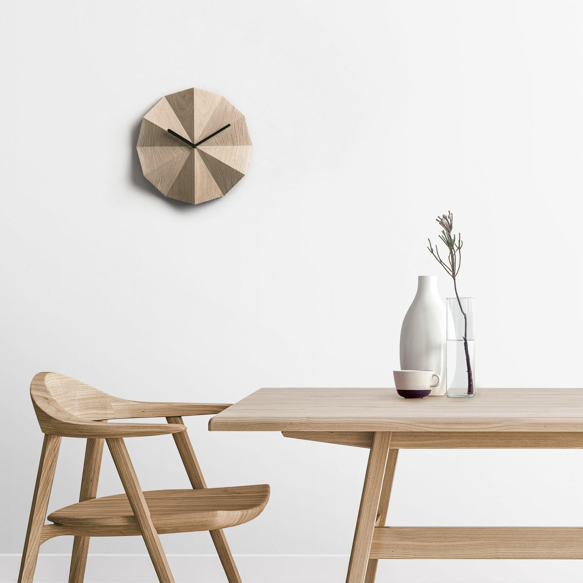 Clock Delta Delta Clock Oak – LAWA DESIGN