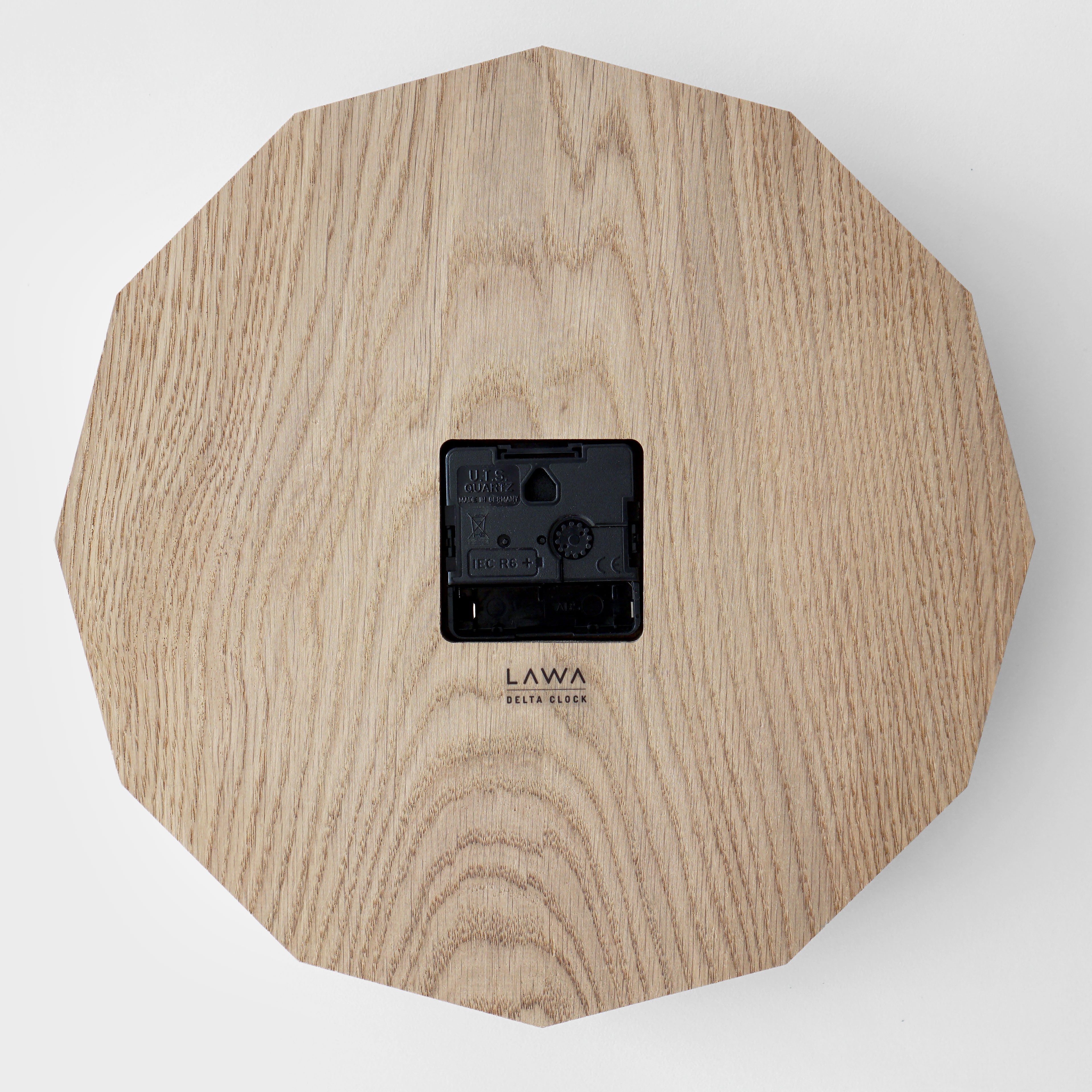 DELTA CLOCK デルタクロック オーク 黒針 北欧 LAWA DESIGN | デルタ クロック オーク 黒針 - ローガンアトリエ